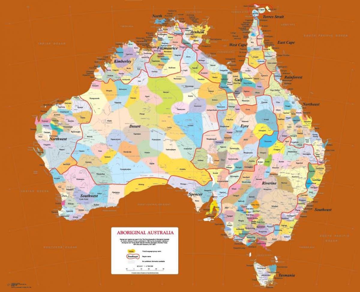 mapa aborygenów w Australii