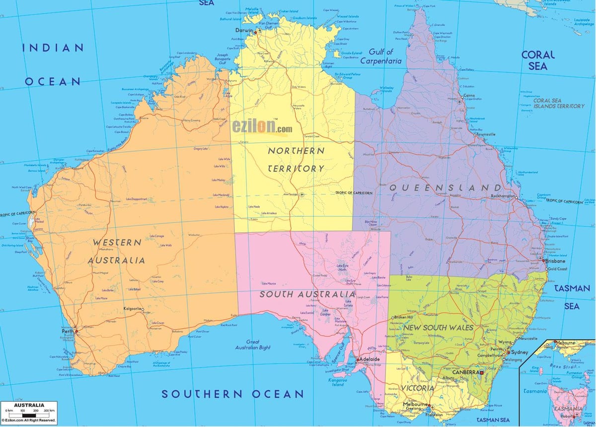 mapa Australii w HD