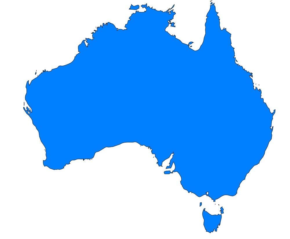 Australia mapa wektor