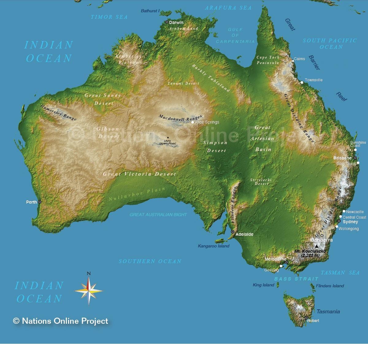 terenu Australii