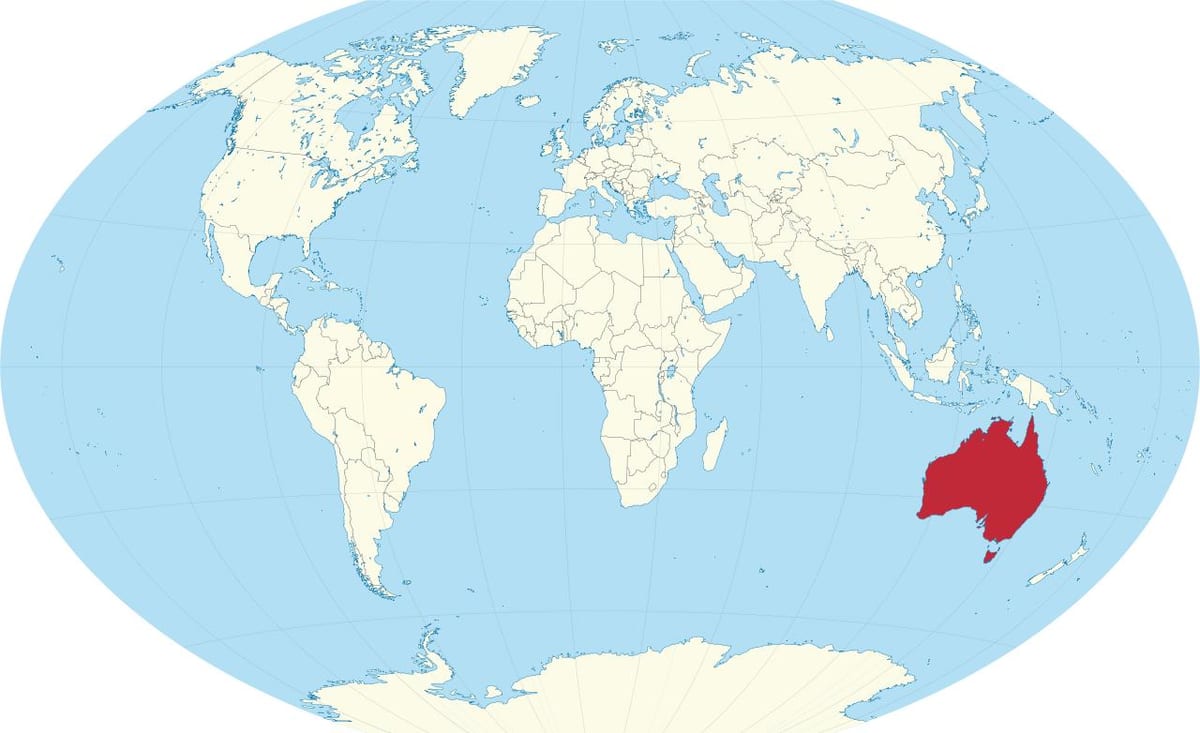 Australia na mapie świata