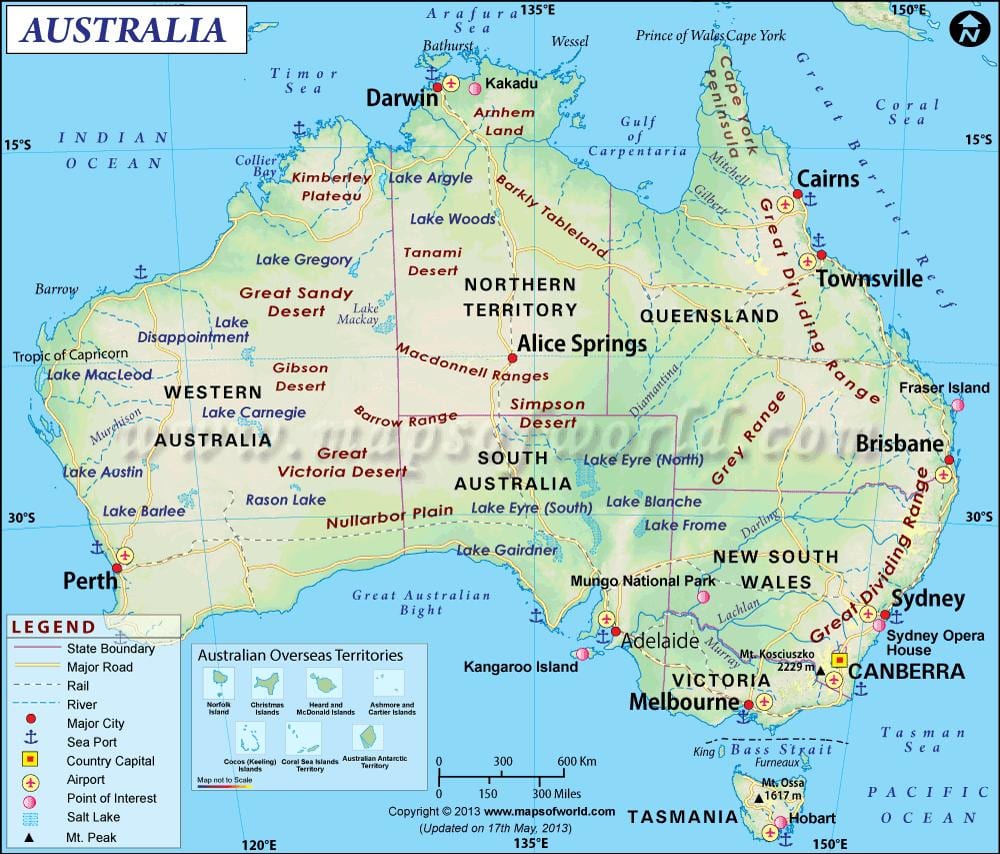 Australia na mapie