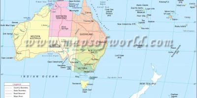 Mapa Australii kontynentu