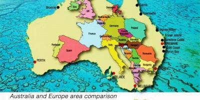 Mapa Europy do Australii