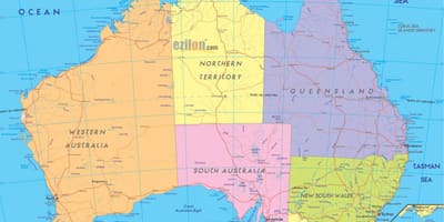 Mapa polityczna Australii
