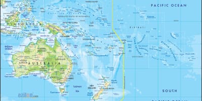 Mapa Australii wyspy