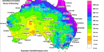 Pogoda mapie Australii