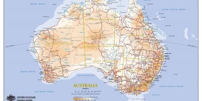 Mapa Australii transportu