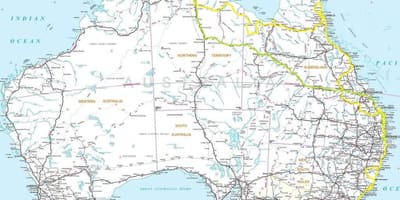 Australijska Drogowa mapa