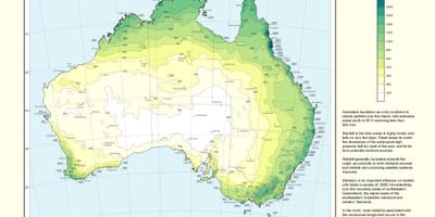 Australijski deszczowej mapie