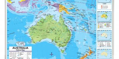 Australia i otaczające ją mapie kraju