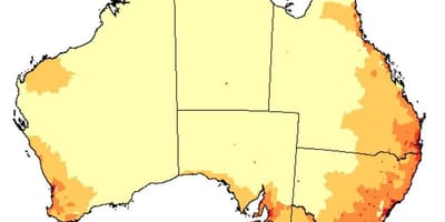 Mapa ludności Australii