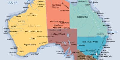 Oznakowane karty Australii