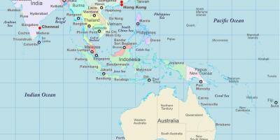 Azji i Australii na mapie