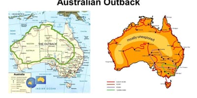 Australijski Outback mapie