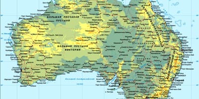 Australia mapa szczegółowa
