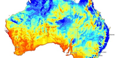Mapa wiatru Australia