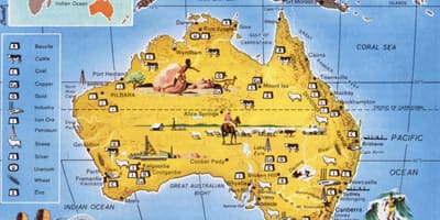 Mapa zasobów Australii